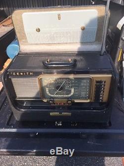 Vintage Zenith Transoceanic H500 Wave Magnet Short Wave Tube Radio Works Dirty