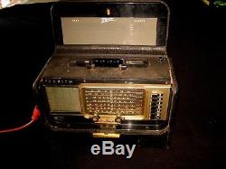 Vintage Zenith Transoceanic Wave Magnet Model L600 Tube Radio 1950's Works