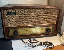 Vintage Zenith Tube Radio AM/FM Phono Input Model G730 Wood WORKS