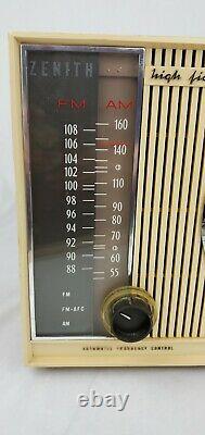 Vintage Zenith Tube Radio High Fidelity S-53556 Mid Century Made USA VGC Tested