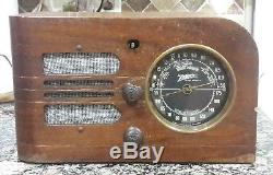Vintage Zenith Tube Radio, Model 6D219 Beautiful Old Dial And Case