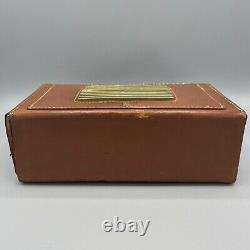 Vintage Zenith Tube Radio Portable Top Grain Leather Case Model Y506L Tested
