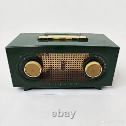 Vintage Zenith Tube Radio R511F Bakelite Apple Green Radio, 1955