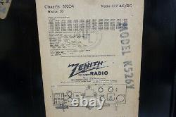 Vintage Zenith Tube Radio S-19493 Model K526Y Bakelite 1953