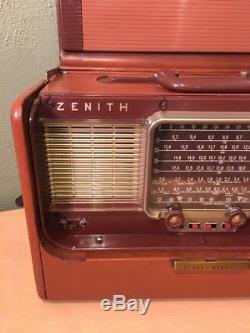 Vintage Zenith Wave Magnet L600 Trans-oceanic Portable Shortwave Radio Leather