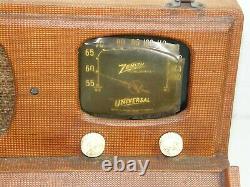 Vintage Zenith Wave Magnet Long Distance Radio Model 5G500 1940s As Is