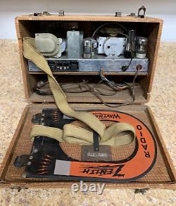 Vintage Zenith Wave Magnet Long Distance Tube Radio Model 5G500 1940s Working