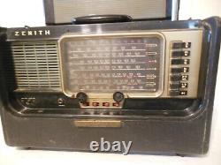 Vintage Zenith Wave-Magnet Trans-Oceanic Radio Model A600 Untested Sold As Is