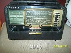 Vintage Zenith Wave Magnet Trans Oceanic Radio R600 Powers Up Needs Repair