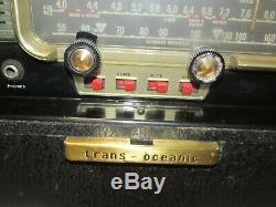 Vintage Zenith Wave Magnet Trans-Oceanic Short Wave Radio Model R600 Plays! LQQK