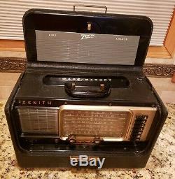 Vintage Zenith Y600 Trans Oceanic Wave Magnet Radio Black Box Case Chassis 6T40