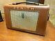 Vintage Zenith Z404l Leather Covered Cabinet Portable Tube Radio