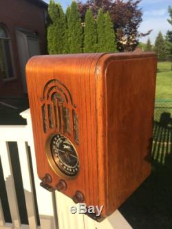 Vintage Zenith prewar Wood Tube Radio Restored and Working 5-S-228 Short Wave