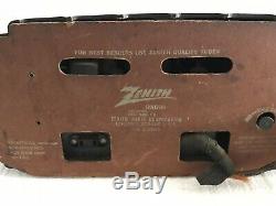Vintage antique tube radio ZENITH model S-20558 for Parts or Repair