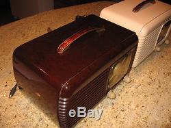 Vintage choice of Zenith 6D510 bakelite restored tube radios with RCA jack mods