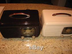 Vintage choice of Zenith 6D510 bakelite restored tube radios with RCA jack mods