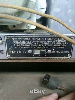 Vintage tube radio ZENITH WAVEMAGNET 6-G-601 M TRIPLE HI FICIENCY Clipper