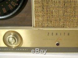 Vtg 1960's ZENITH MJ1035 AM FM Stereo TUBE RADIO w SPEAKER Antique