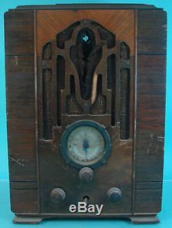 Vtg Art Deco Zenith Tombstone Tube Type Long Distance Radio Receiver Model 807