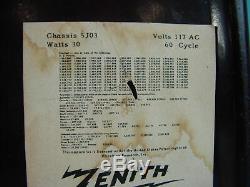 Vtg Early Bakelite Owl Eyed Zenith Clock AM Tube Radio Receiver Model J514