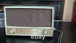 Vtg Zenith C725 AM FM Tube Table Radio Phono 1959 Green Works