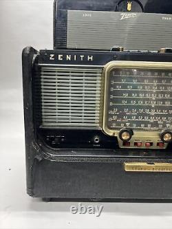 Vtg Zenith Trans-Oceanic Wave Magnet World-Band Radio UnTested