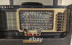 Vtg c1958 Zenith Trans-Oceanic Wave Magnet A600 6A40 Radio with Log Book Works
