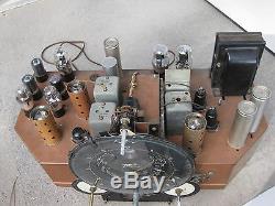 WORKING 1938 ZENITH 15U-269 ANTIQUE CONSOLE TUBE RADIO BIG BLACK ROBOT DIAL. EYE
