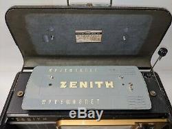WORKING Vtg Zenith H500 Trans-Oceanic 7 Band Radio Short Wave SW Tube with Manuals