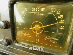 Working 1940s Antique Zenith 6G601 Trans-Oceanic The Clipper World Tube SW Radio