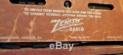 ZENITH 6D030 Tube Radio Charles & Ray Eames Designed Body Works Good! Tested