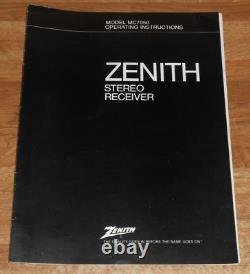 ZENITH FM AM Stereo Reciever AMP MC-7050 WithMANUAL SERVICED! VERY NICE! WORKS