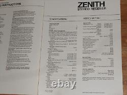 ZENITH FM AM Stereo Reciever AMP MC-7050 WithMANUAL SERVICED! VERY NICE! WORKS