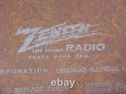 ZENITH Long Distance AM/FM Radio Chassis 7G01 Bakelite Ready for Restoration