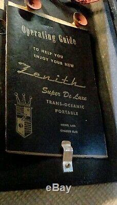 ZENITH SUPER DeLuxe TRANSOCEANIC 1956 TUBE RADIO