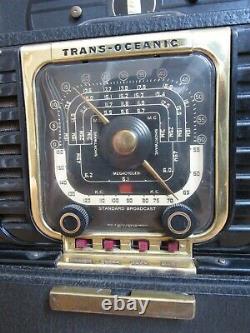ZENITH TRANS-OCEANIC G500 1950 short wave radio ORIGINAL AND UNRESTORED 5 tube