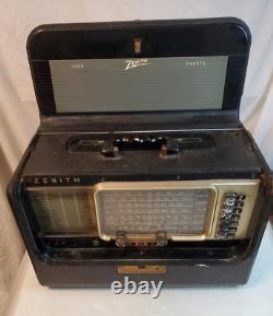 ZENITH Trans Oceanic Wave Magnet Radio, Tested, Tuner-Band Needs Repair