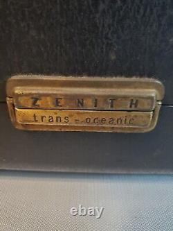 ZENITH Trans Oceanic Wave Magnet Radio, Tested, Tuner-Band Needs Repair