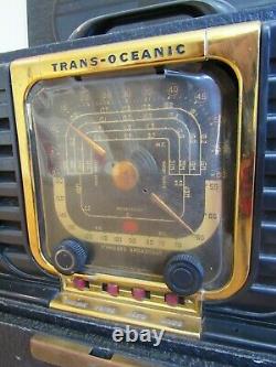 ZENITH Trans-Oceanic tube radio model 8G005YT 1940's SHORTWAVE