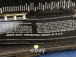 ZENITH Vintage TRANS-OCEANIC Black RADIO As Found ORIGINAL Non Working CONDITION