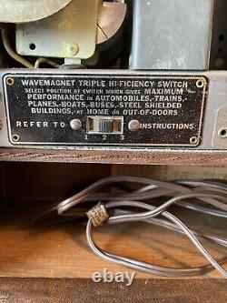 Zenith 6G601 Universal Portable Radio Wave Magnet Made 1942 Works