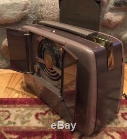 Zenith 6G801 Pop-Open (1948) Radio Works And Sounds Great Very Rare! Portable
