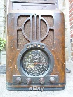 Zenith 6S330 Wood Tombstone ST Tube Radio Working OEM Knobs Unrestored