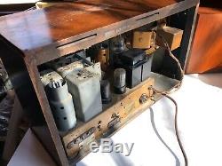 Zenith 6S-321 Deco Wood Radio. Not Tested. For Repair