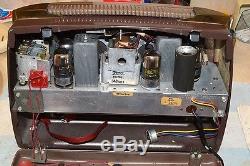 Zenith 6g801 Snap-open Universal Vacuum Tube Am Radio 1949 Pro Serviced