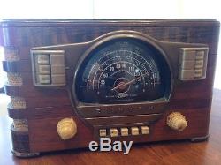 Zenith 7S 529, 1940's Rare Tube Radio, Original Finish, Deco, Fully Operational
