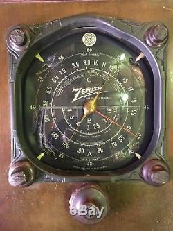 Zenith 8-S-129 Tombstone Radio Art Deco Tube Lights Up 1930s Mid Century