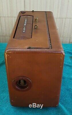 Zenith A600L Transoceanic WAVE MAGNET Shortwave Tube Radio Leather