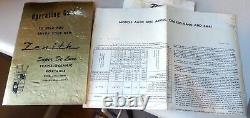Zenith A600 Transocean Tube Radio, Original Manual, Cards