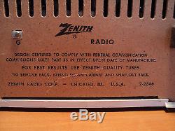 Zenith AMFM 7 Tube Radio Model X318A, Work & Rare